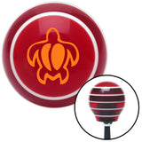 Orange Hawaii Turtle Red Stripe Shift Knob with M16 x 15 Insert