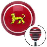 Golden Leopard Red Stripe Shift Knob with M16 x 15 Insert