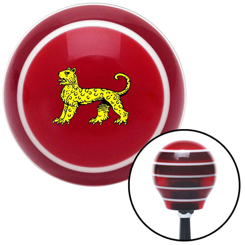 Golden Leopard Red Stripe Shift Knob with M16 x 15 Insert