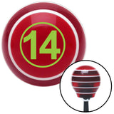 Green Ball 14 Red Stripe Shift Knob with M16 x 15 Insert
