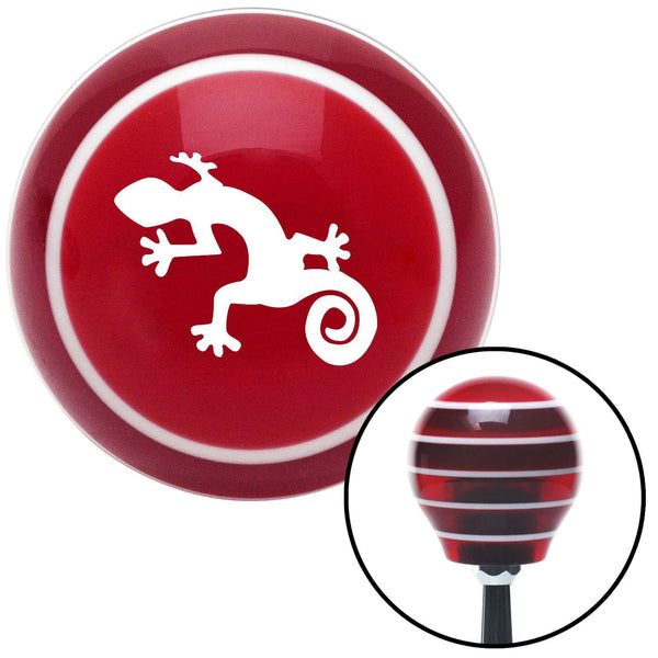 White Gecko Red Stripe Shift Knob with M16 x 15 Insert