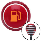 Orange Gas Station Tank Red Stripe Shift Knob with M16 x 15 Insert