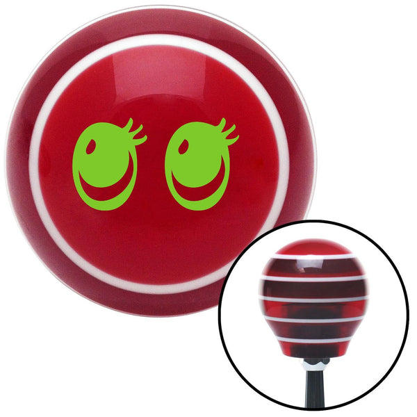 Green Cute Eyes Red Stripe Shift Knob with M16 x 15 Insert