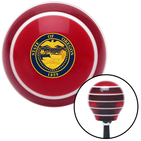 Oregon State Seal Red Stripe Shift Knob with M16 x 15 Insert