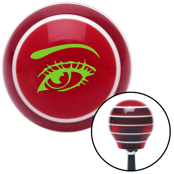 Green Womans Eye Red Stripe Shift Knob with M16 x 15 Insert