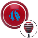Blue Clown Fish Red Stripe Shift Knob with M16 x 15 Insert