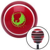 Green Phoenix Red Stripe Shift Knob with M16 x 15 Insert