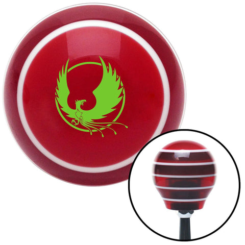 Green Phoenix Red Stripe Shift Knob with M16 x 15 Insert