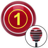 Yellow Ball 1 Red Stripe Shift Knob with M16 x 15 Insert