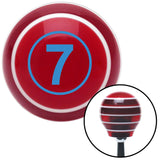 Blue Ball 7 Red Stripe Shift Knob with M16 x 15 Insert