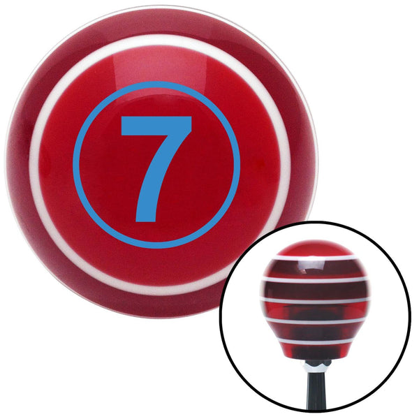 Blue Ball 7 Red Stripe Shift Knob with M16 x 15 Insert