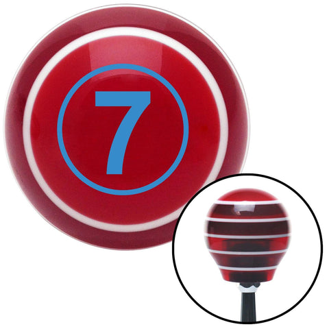 Blue Ball 7 Red Stripe Shift Knob with M16 x 15 Insert