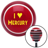 Yellow I 3 MERCURY Red Stripe Shift Knob with M16 x 15 Insert