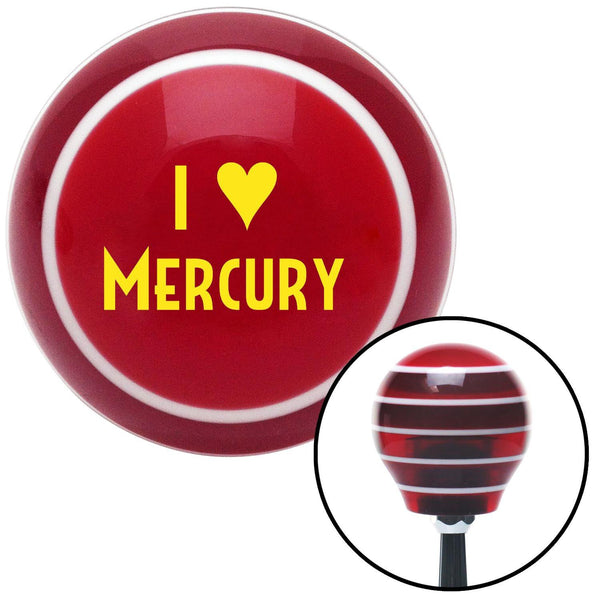 Yellow I 3 MERCURY Red Stripe Shift Knob with M16 x 15 Insert