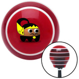 Indonesian Ghost Red Stripe Shift Knob with M16 x 15 Insert