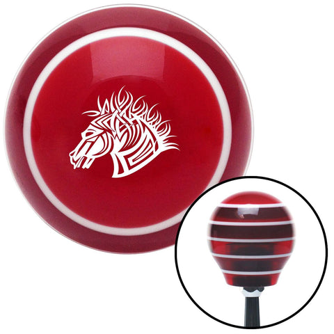 White Horse Red Stripe Shift Knob with M16 x 15 Insert