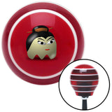 Geisha Ghost Red Stripe Shift Knob with M16 x 15 Insert