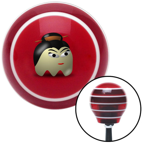 Geisha Ghost Red Stripe Shift Knob with M16 x 15 Insert