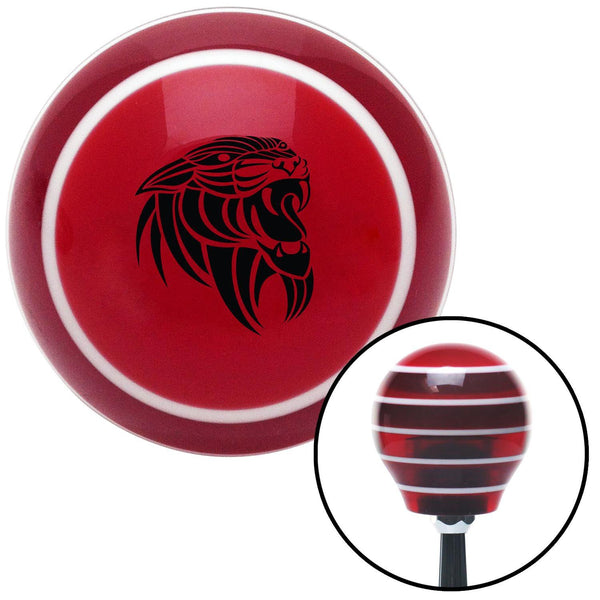 Black Wildcat Red Stripe Shift Knob with M16 x 15 Insert