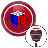 Rubiks Cube Red Stripe Shift Knob with M16 x 15 Insert