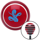 Blue Serpent Red Stripe Shift Knob with M16 x 15 Insert