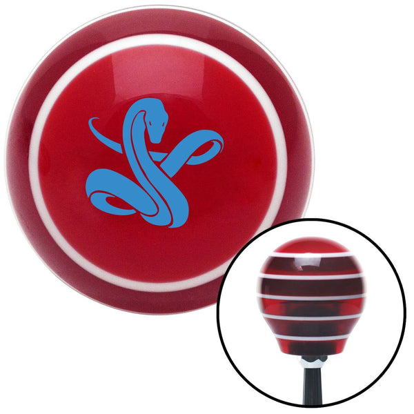 Blue Serpent Red Stripe Shift Knob with M16 x 15 Insert