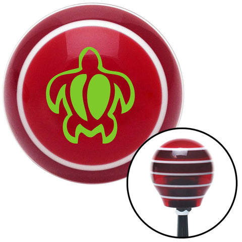 Green Hawaii Turtle Red Stripe Shift Knob with M16 x 15 Insert