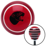 Black Panther Red Stripe Shift Knob with M16 x 15 Insert