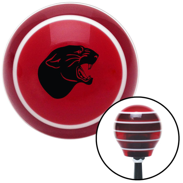 Black Panther Red Stripe Shift Knob with M16 x 15 Insert