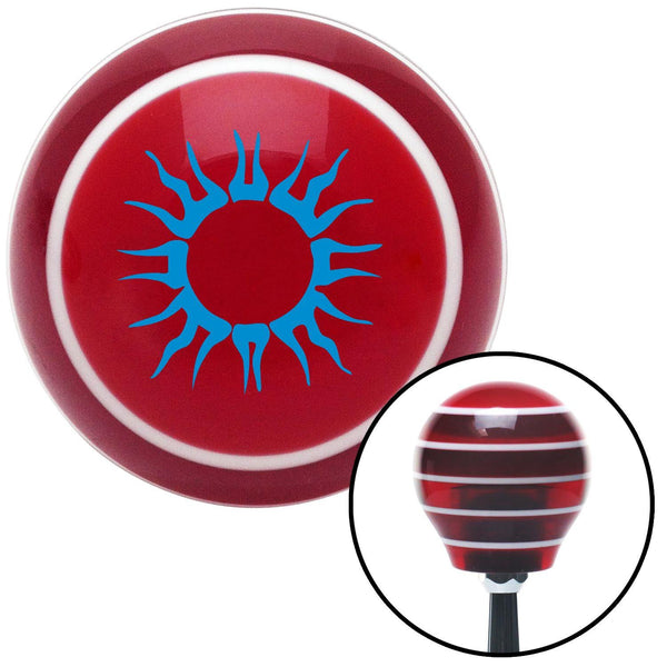 Blue Hawaiian Sun Red Stripe Shift Knob with M16 x 15 Insert