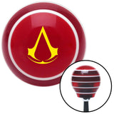 Yellow Assassins Creed Red Stripe Shift Knob with M16 x 15 Insert