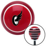Wheel With Wing Red Stripe Shift Knob with M16 x 15 Insert