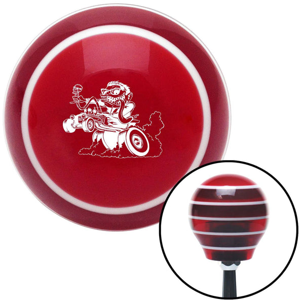 White Hot Rodder Red Stripe Shift Knob with M16 x 15 Insert