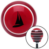 Black Sail Boat Red Stripe Shift Knob with M16 x 15 Insert