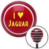 Yellow I 3 JAGUAR Red Stripe Shift Knob with M16 x 15 Insert