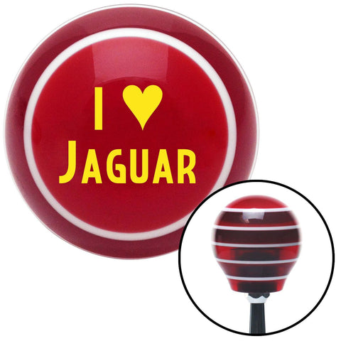 Yellow I 3 JAGUAR Red Stripe Shift Knob with M16 x 15 Insert