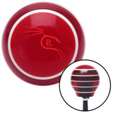 Red Dragon Symbol Red Stripe Shift Knob with M16 x 15 Insert