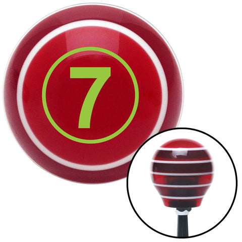 Green Ball 7 Red Stripe Shift Knob with M16 x 15 Insert
