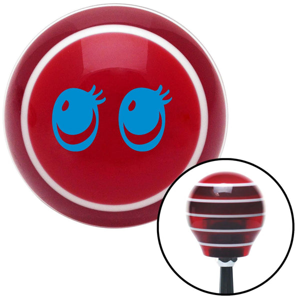 Blue Cute Eyes Red Stripe Shift Knob with M16 x 15 Insert