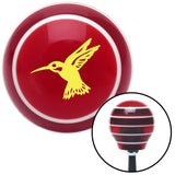 Yellow Hummingbird Red Stripe Shift Knob with M16 x 15 Insert