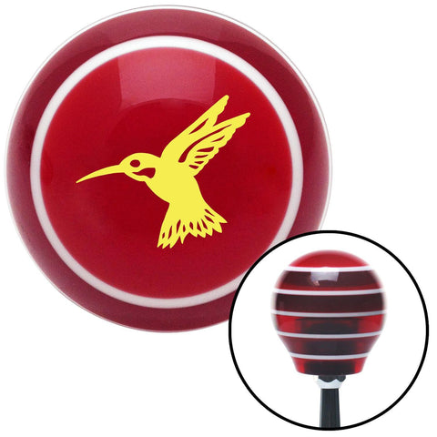 Yellow Hummingbird Red Stripe Shift Knob with M16 x 15 Insert