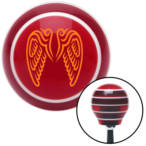Orange Wings Conjoined in Lure Red Stripe Shift Knob with M16 x 15 Insert