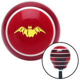 Yellow Bat Red Stripe Shift Knob with M16 x 15 Insert