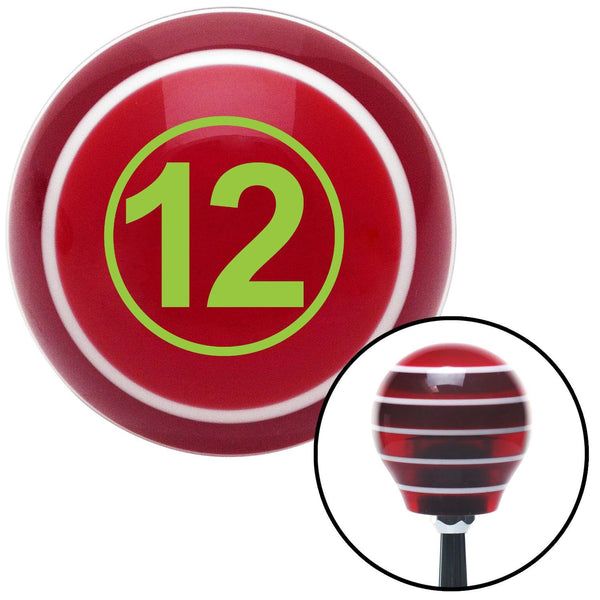 Green Ball 12 Red Stripe Shift Knob with M16 x 15 Insert