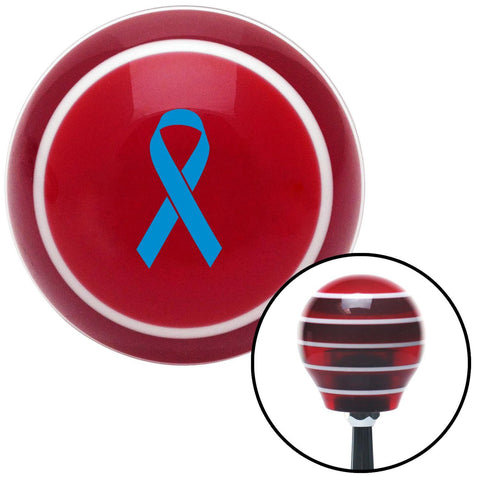 Blue Ribbon w Overlap Red Stripe Shift Knob with M16 x 15 Insert