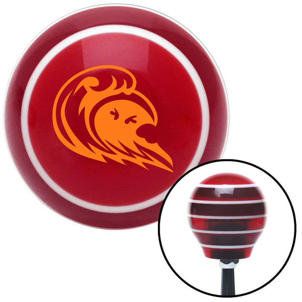 Orange Hawaiian Waves 3 Red Stripe Shift Knob with M16 x 15 Insert