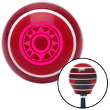 Pink Hawaiian Sun 2 Red Stripe Shift Knob with M16 x 15 Insert