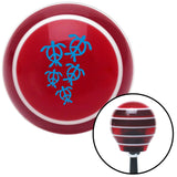 Blue Peace Turtles Red Stripe Shift Knob with M16 x 15 Insert