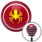 Yellow Spider Red Stripe Shift Knob with M16 x 15 Insert