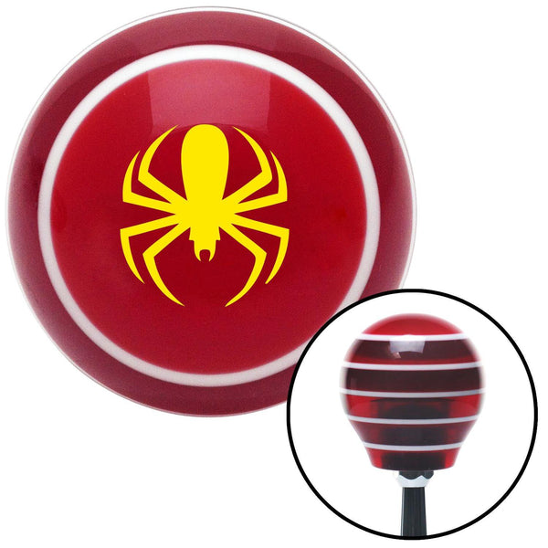 Yellow Spider Red Stripe Shift Knob with M16 x 15 Insert